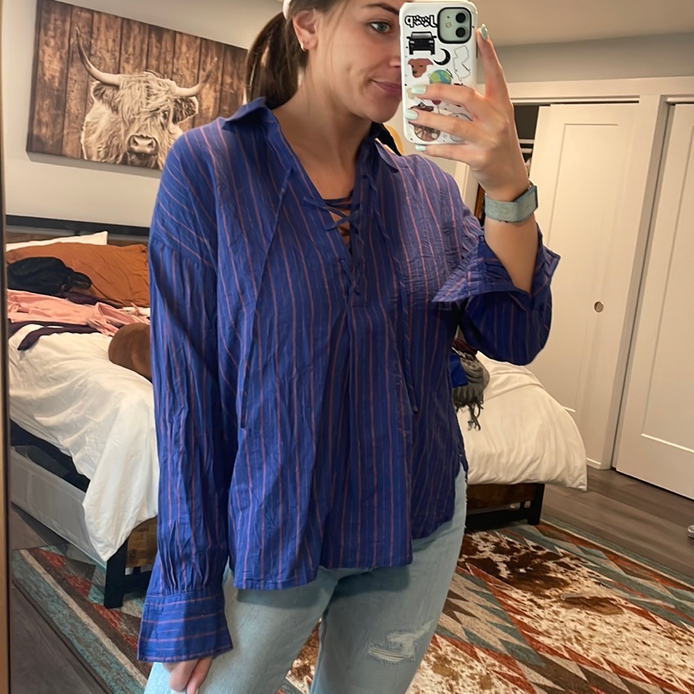 FREE PEOPLE x OVERSIZED PAINTER’S TOP